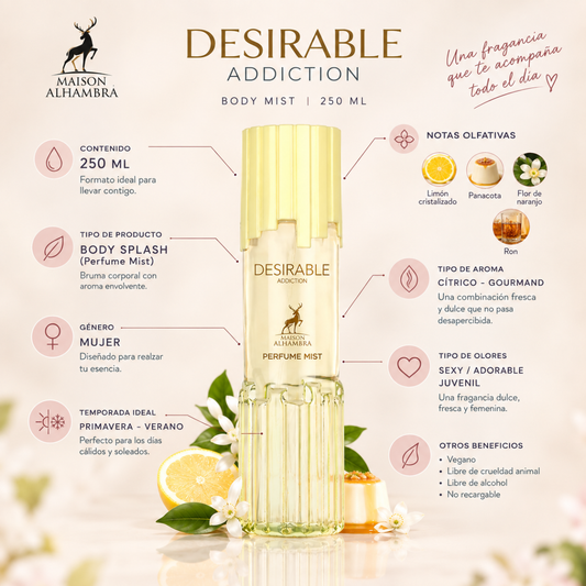 Desirable Addiction Maison Alhambra Body Mist Splash 250 ml